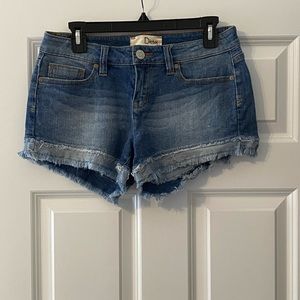 Denim cut off shorts